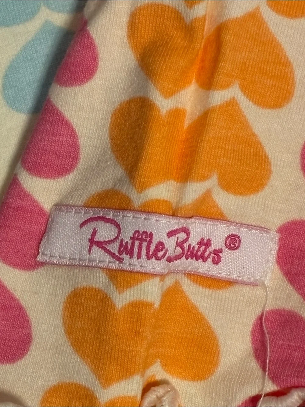 RuffleButts Joy Smiles Love Heart Pajama Set 0-3M NWT